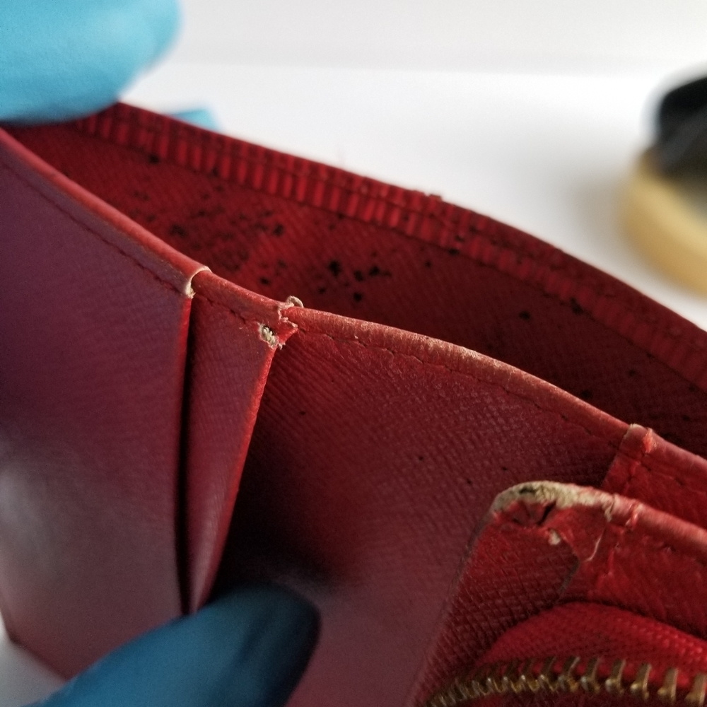 Louis Vuitton Red Epi Porte Monnaie Tresor Wallet - Picture 14 of 16